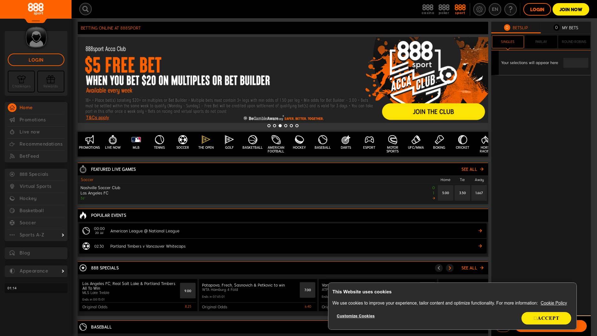 Screenshot of BetBright Casino taken in 2025