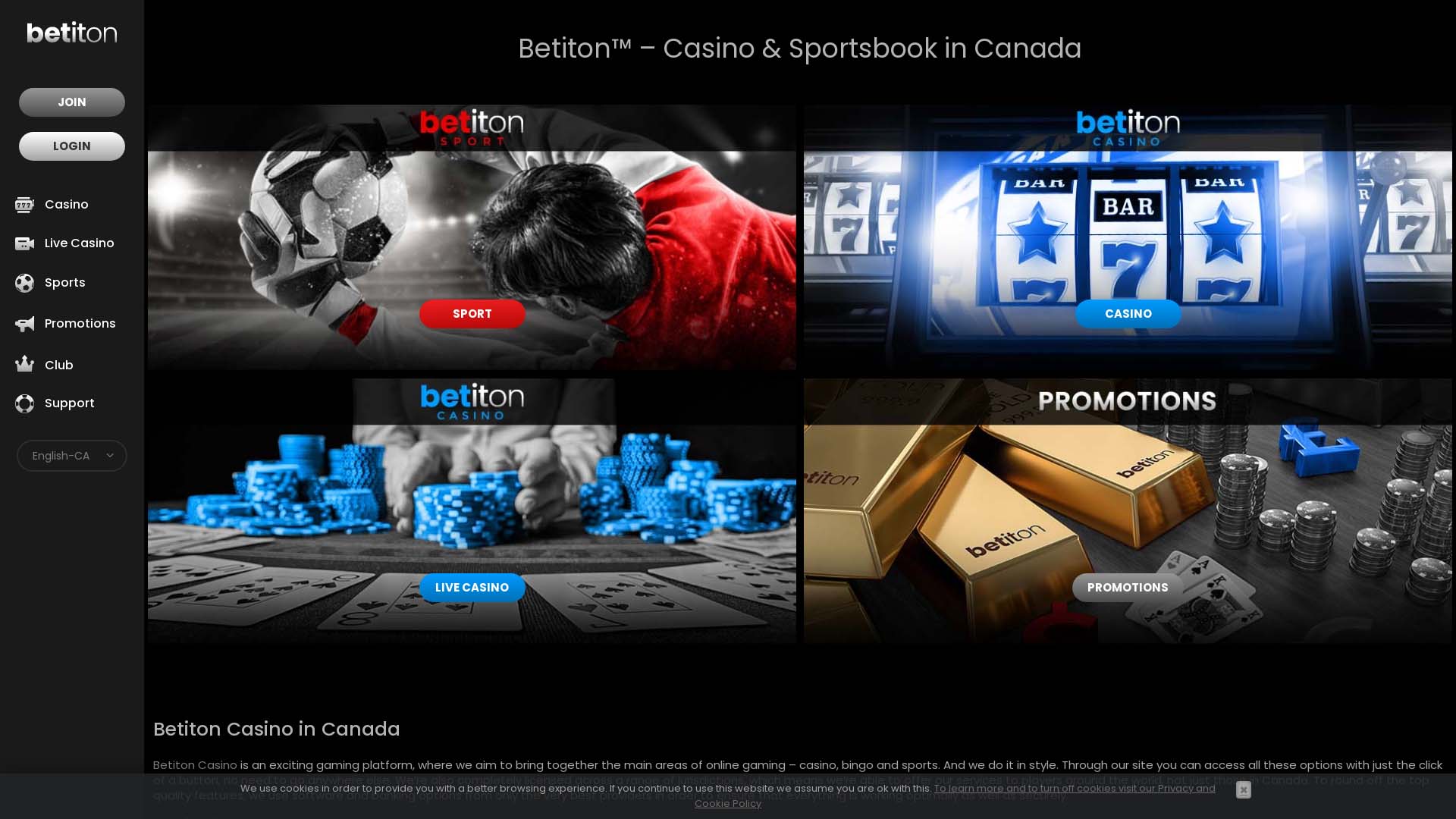 Screenshot of Betiton Casino taken in 2025 Screenshot of Betiton Casino taken in 2025