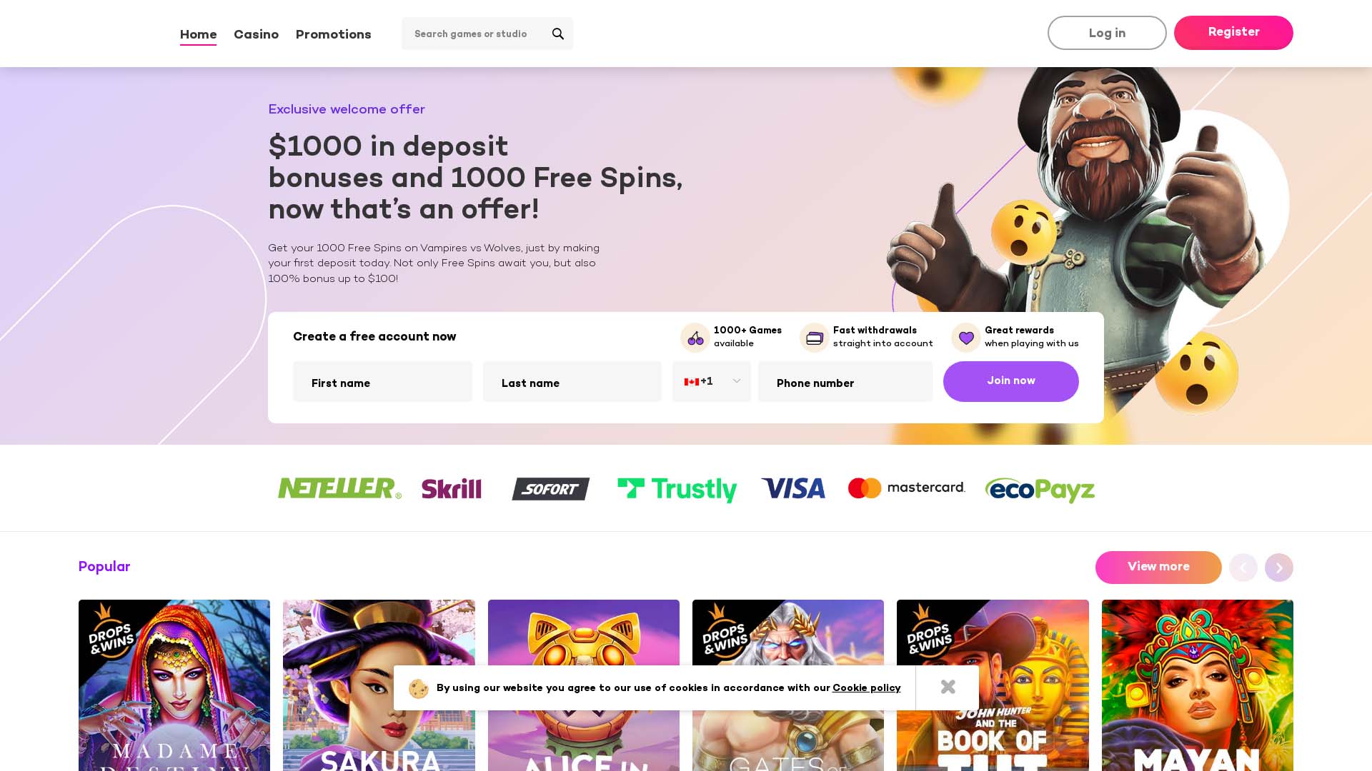 Screenshot of BetPat Casino taken in 2025