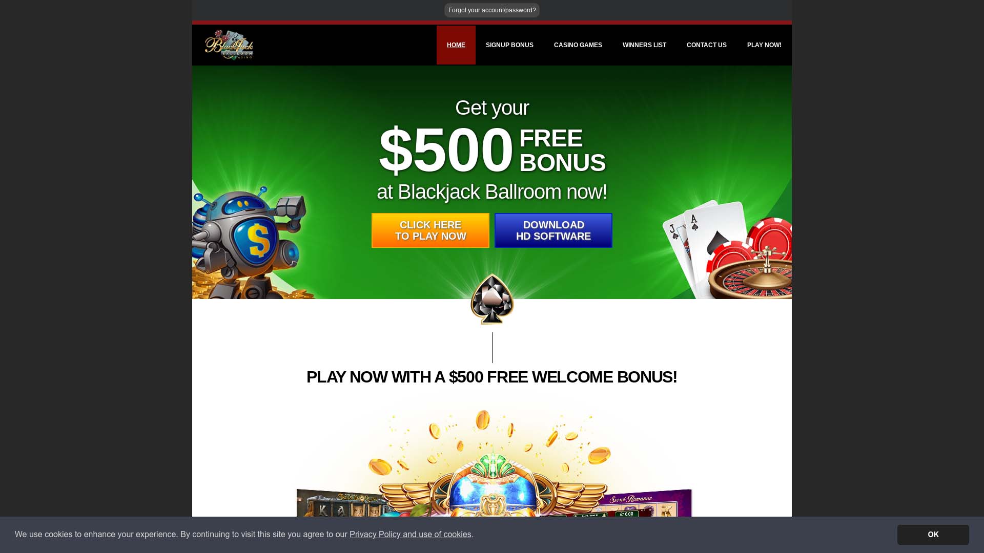 Screenshot of Blackjack Ballroom Casino taken in 2025 Screenshot of Blackjack Ballroom Casino taken in 2025