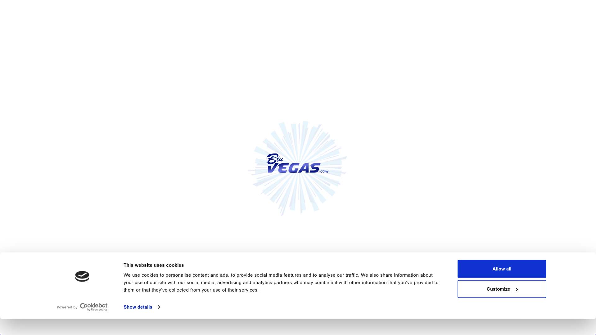 Screenshot of BluVegas Casino taken in 2025