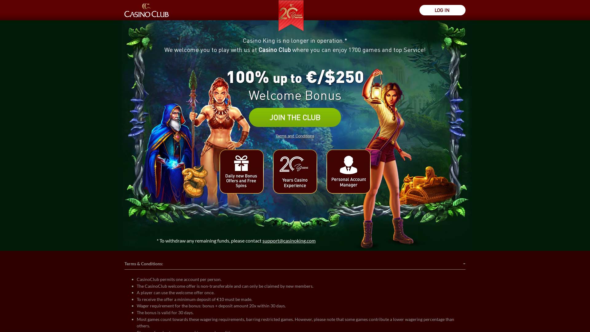 Screenshot of Casino King taken in 2025 Screenshot of Casino King taken in 2025