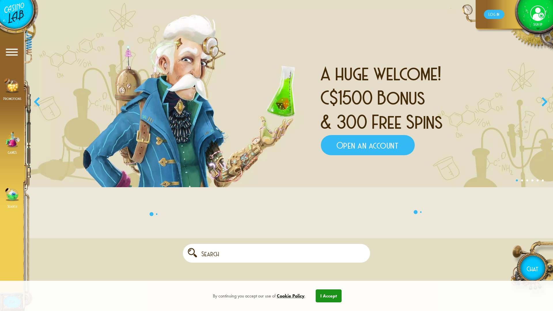 Screenshot of Casino Lab taken in 2025