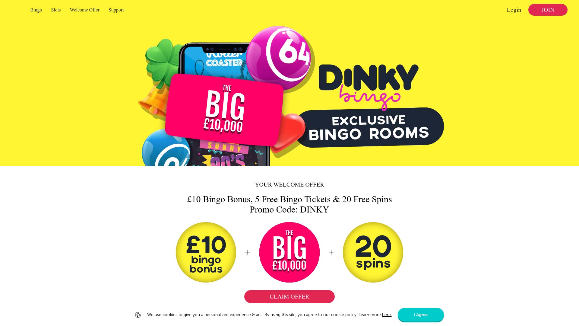 Screenshot of Dinky Bingo taken in 2025 Screenshot of Dinky Bingo taken in 2025
