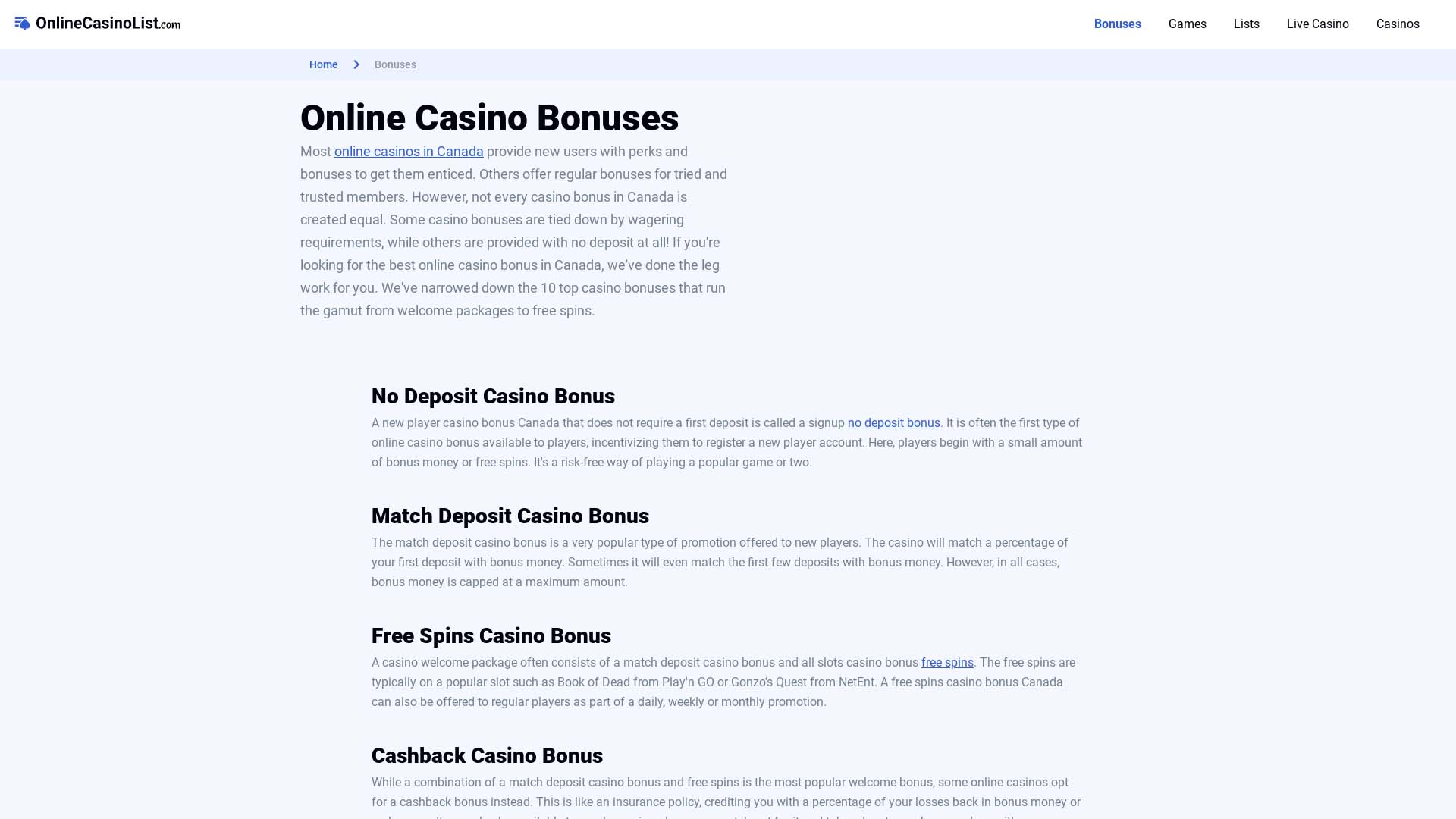 Screenshot of First Web Casino taken in 2025