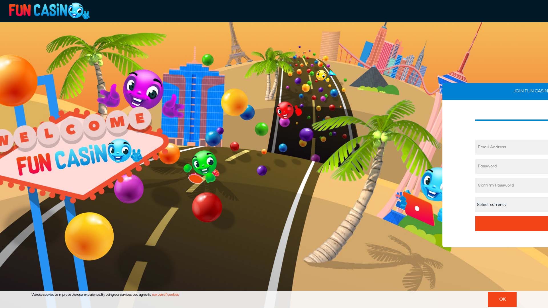 Screenshot of Fun Casino taken in 2025