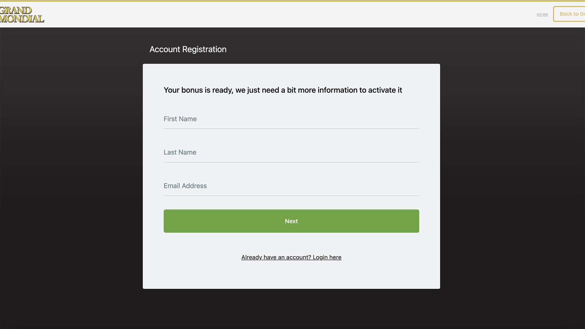 Grand Modial Casino Registration Grand Modial Casino Registration