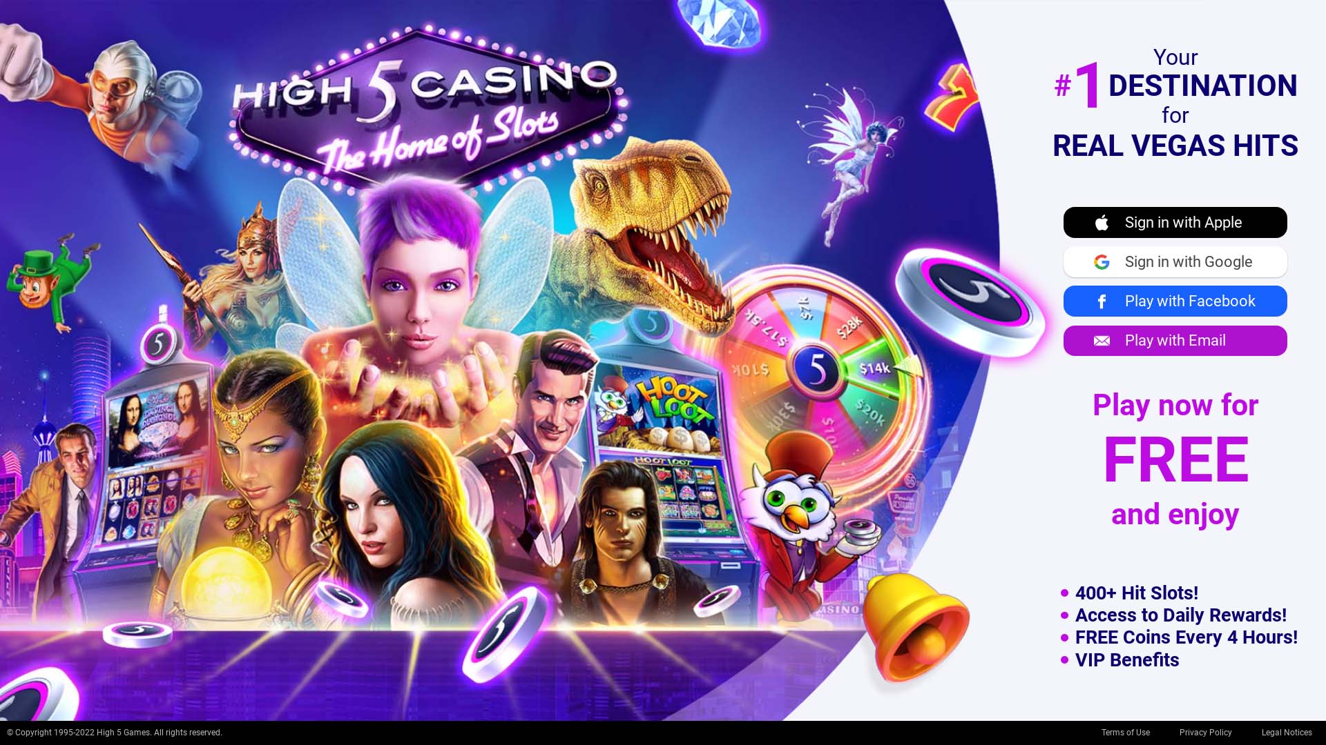 Screenshot of High 5 Casino taken in 2025