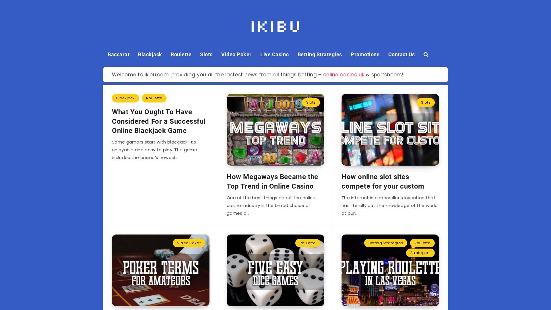 Screenshot of Ikibu Casino taken in 2025