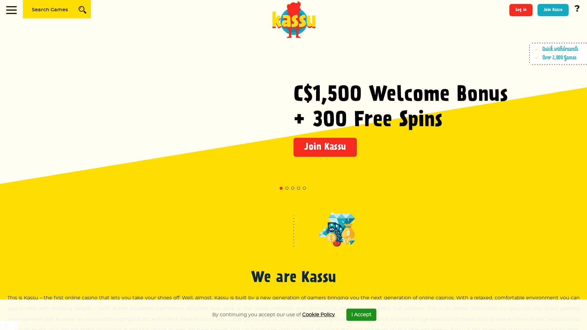 Screenshot of Kassu Casino taken in 2025