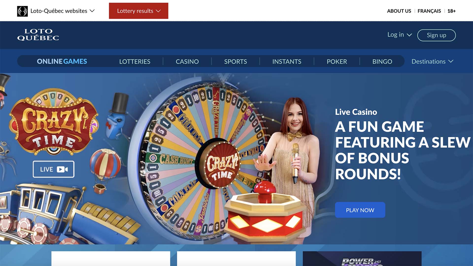 Loto-Quebec Homepage