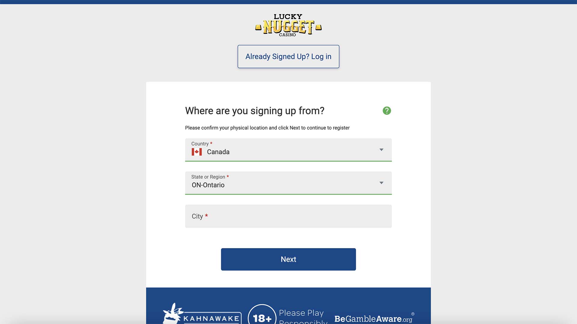 Lucky Nugget Casino Registration