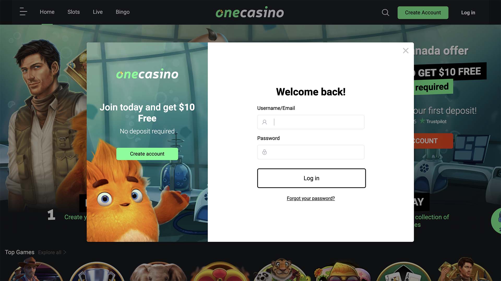 One Casino Login