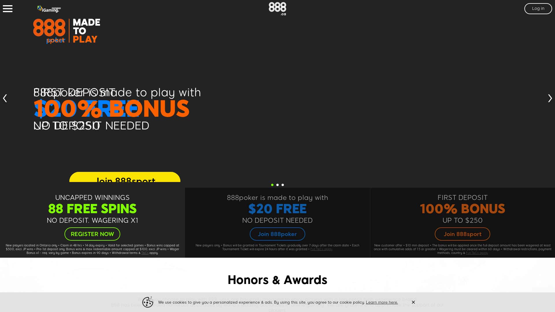 Screenshot of Reef Club Casino taken in 2025