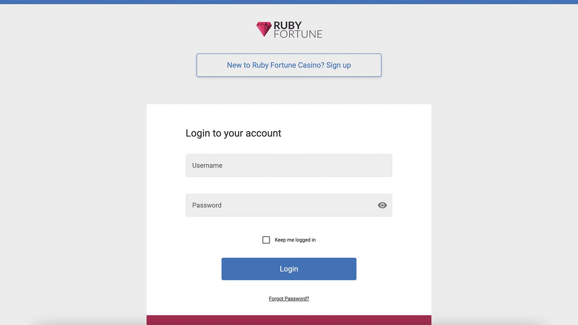 Ruby Fortune Casino Login
