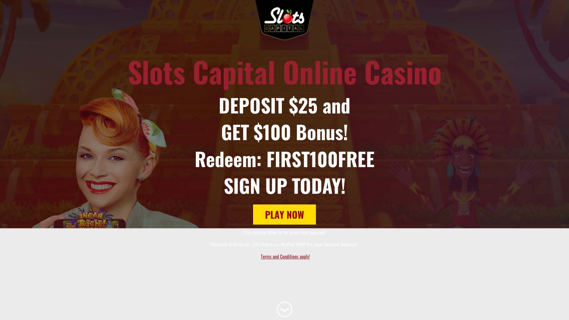 Screenshot of Slots Capital Casino taken in 2025