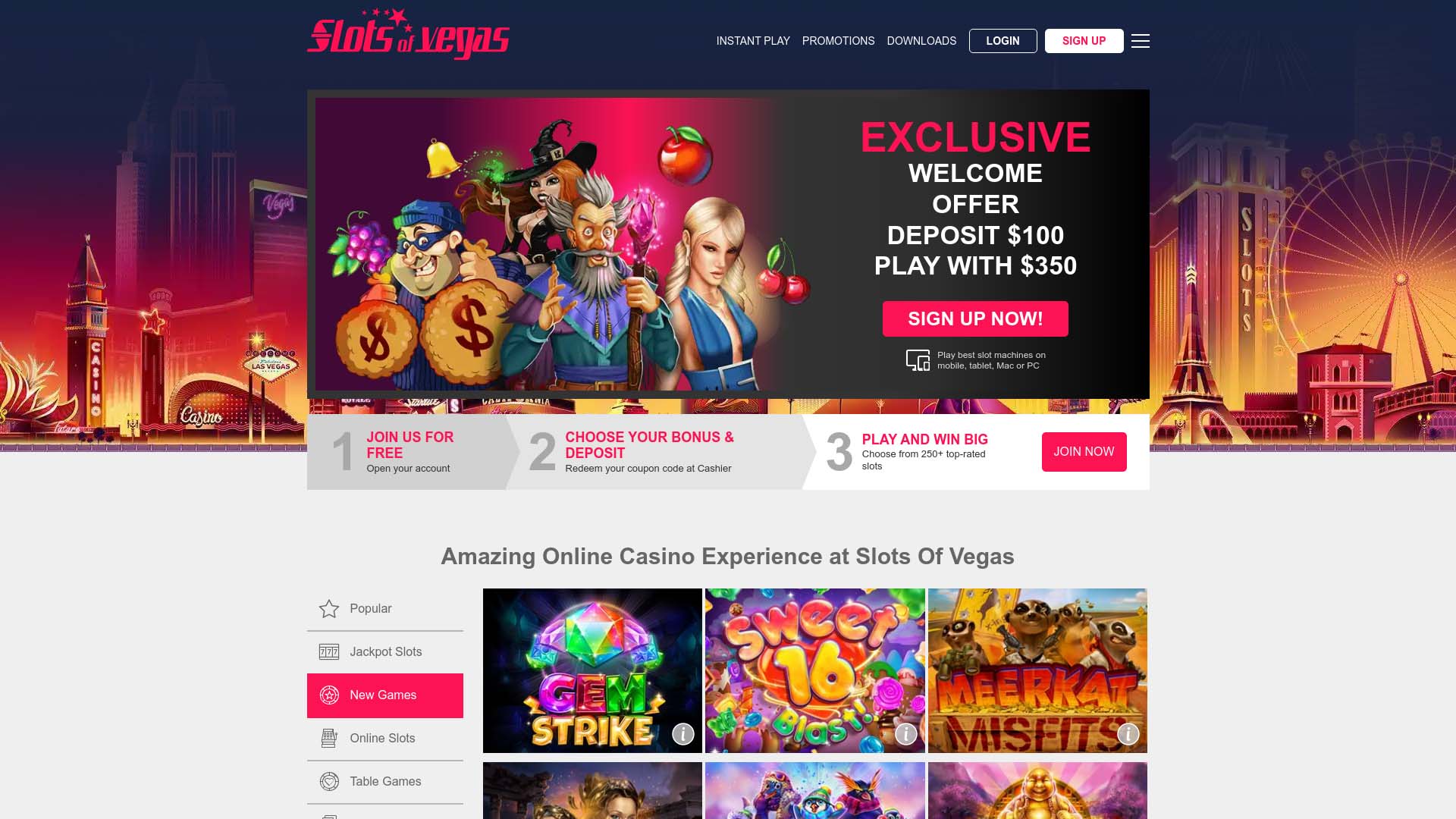 Screenshot of Slots of Vegas Casino taken in 2025 Screenshot of Slots of Vegas Casino taken in 2025