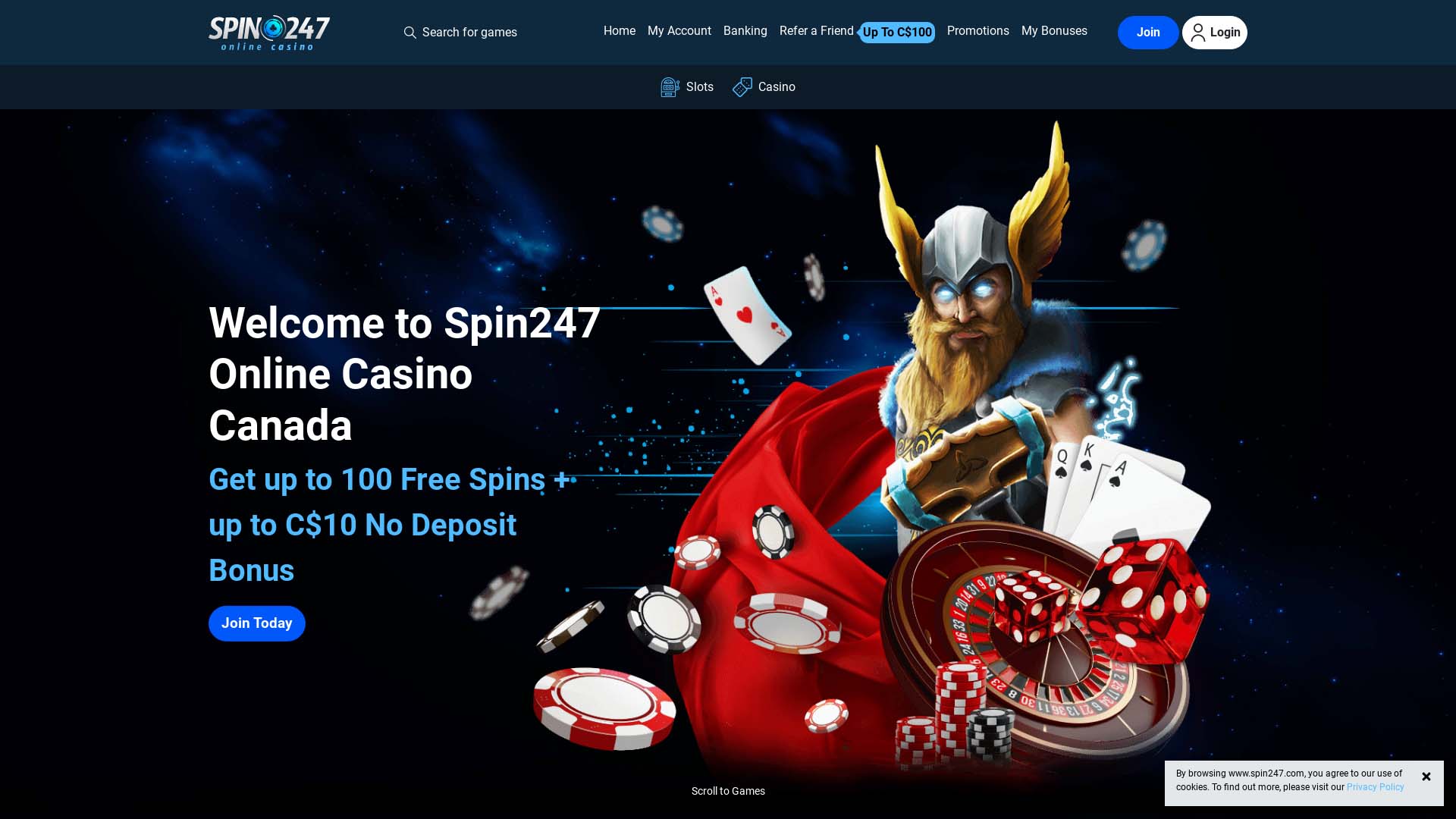 Screenshot of Spin247 Casino taken in 2025 Screenshot of Spin247 Casino taken in 2025