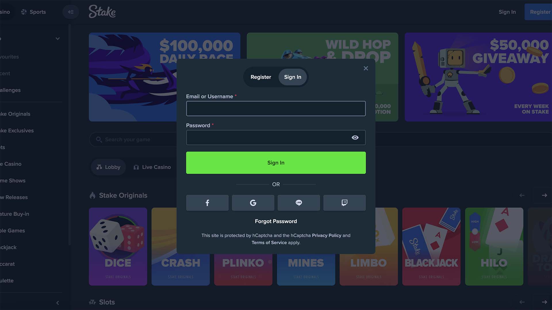 Stake Casino Login