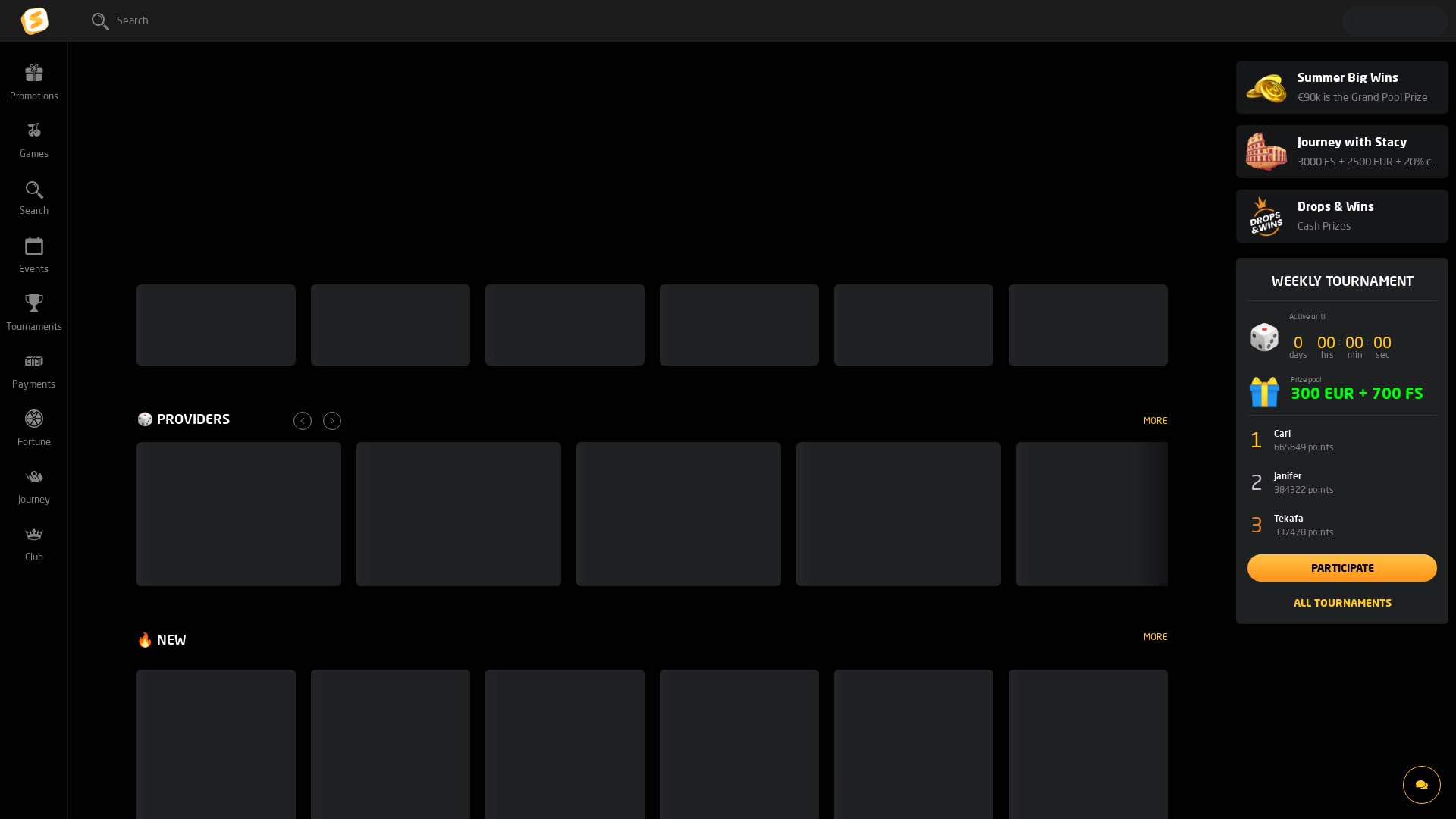 Screenshot of StayCasino taken in 2025