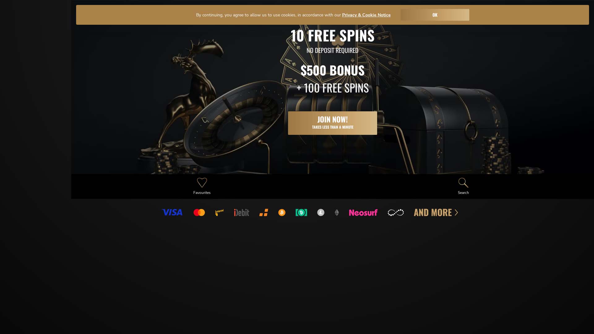 Screenshot of SuperSeven Casino taken in 2025