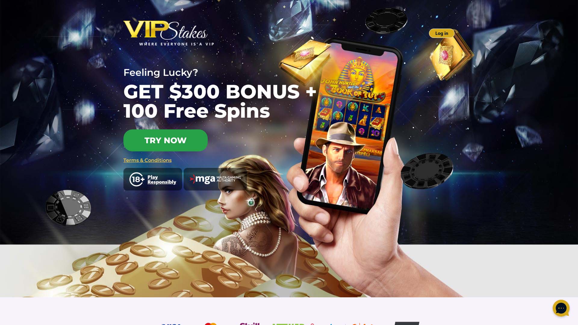 Screenshot of VIP Stakes Casino taken in 2025